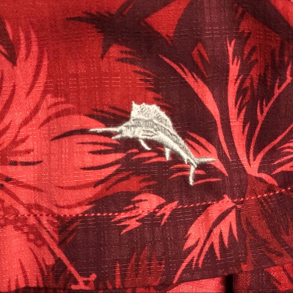 Men’s Tommy Bahama Silk Button-Up Shirt Size Large Floral Hawaiian Cruise NEW - Picture 4 of 5